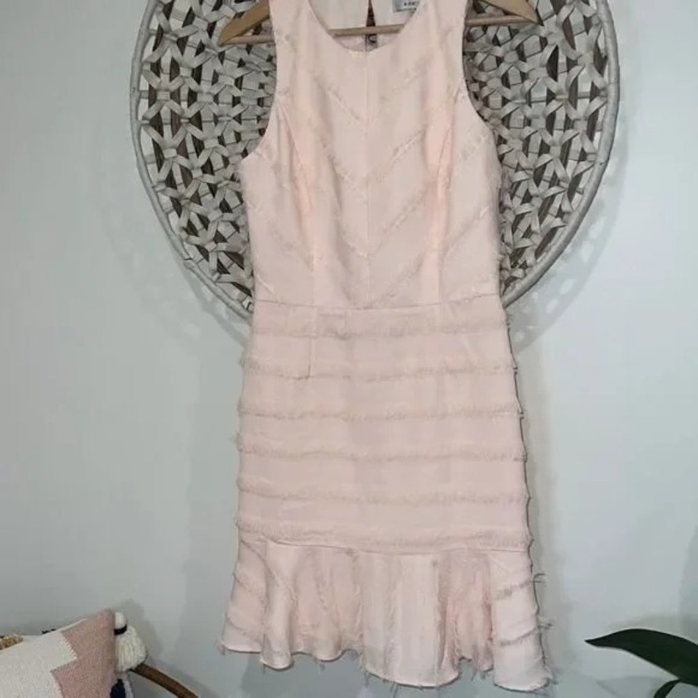 pink fringed dress size medium NWOT Kentucky Derby